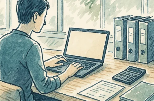 Illustration for the article "How to Streamline Bookkeeping for Your US Startup"